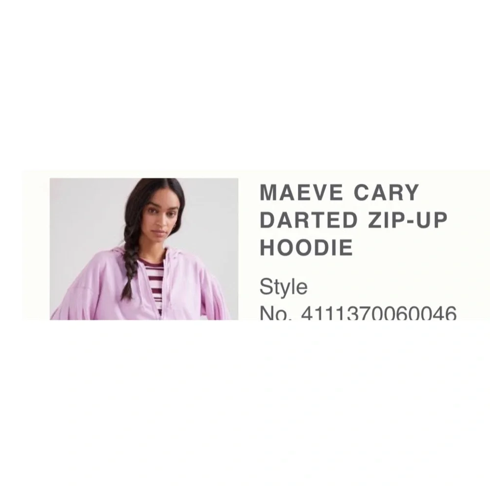 Anthropologie Maeve Cary Darted Zip-Up Hoodie NWT Size Large and Xtra Small - Picture 15 of 15